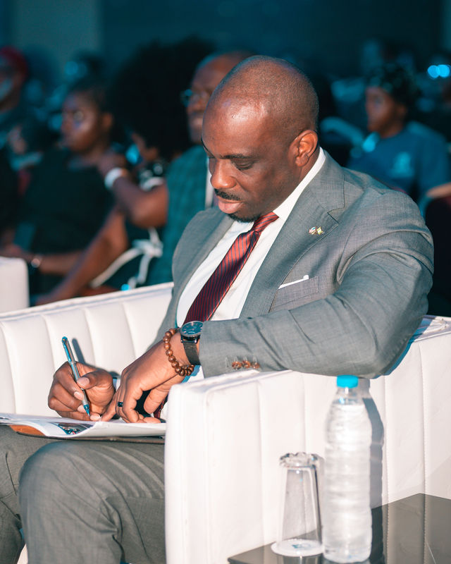 Delegate taking notes