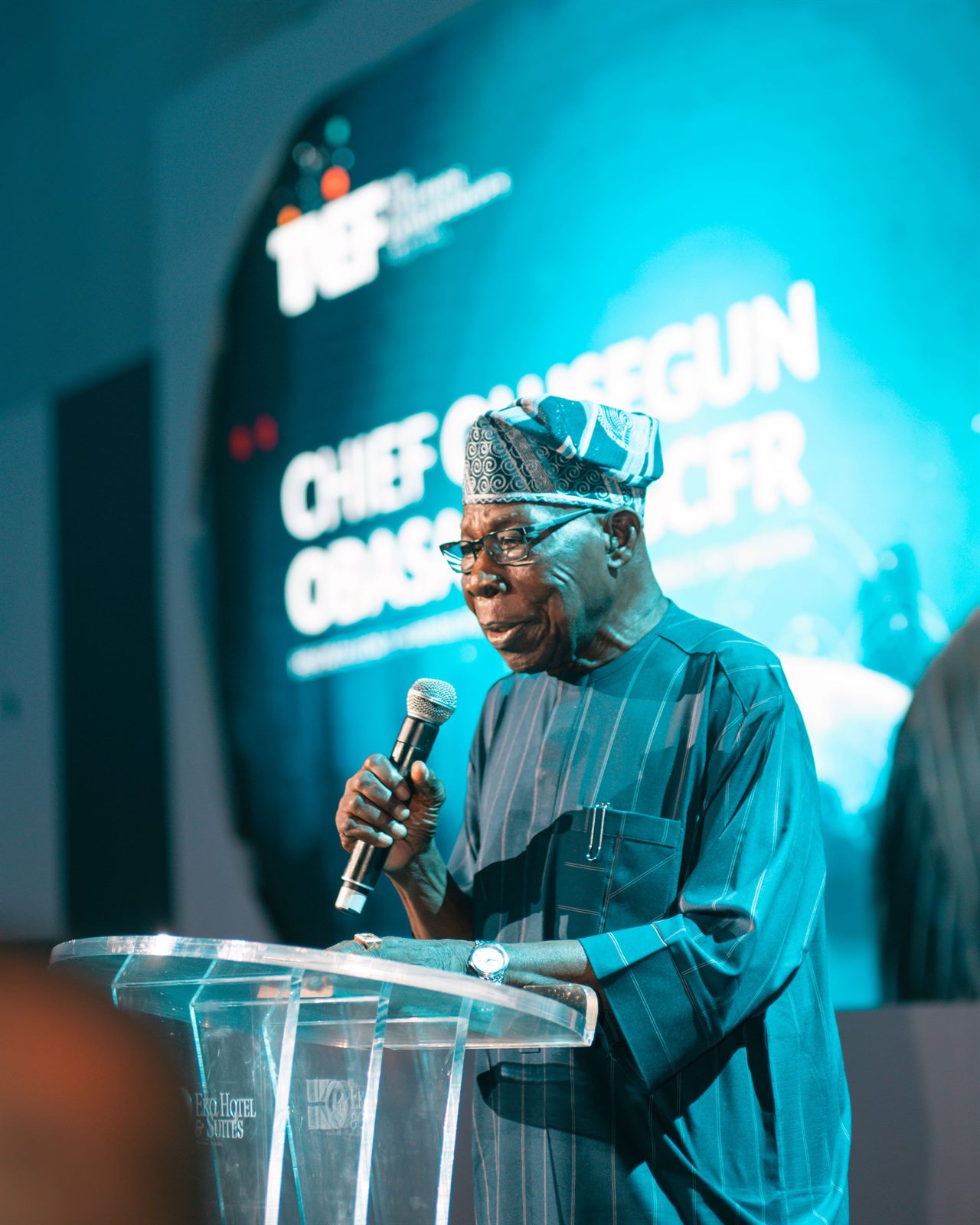 Chief Olusegun Obasanjo addressing the festival